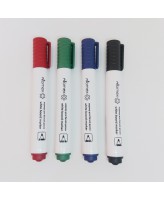 Valgetahvlimarker Attomex ümar 5mm komplekt 4 värvi